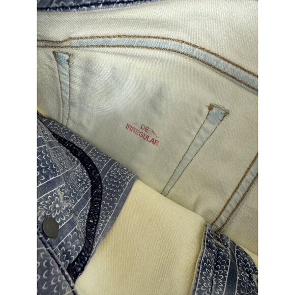 Paige Canyon Yellow Denim Womens Shorts Size 25 Premium Cotton/Polyester Blend - Picture 13 of 15